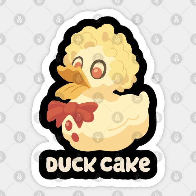 Duck cake Sticker by valentinahramov